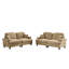 Ensemble de canapé modulaire classique en chenille avec jupes à volants amovibles et accoudoirs évasés - Mobilier de salon 2 pièces