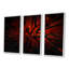 «Beautiful Red Crystal Design», ensemble de 3 toiles abstraites encadrées-1821239049-1821239050