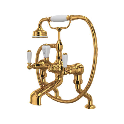 Edwardian Traditional Exposed Deck Mount Tub Filler
