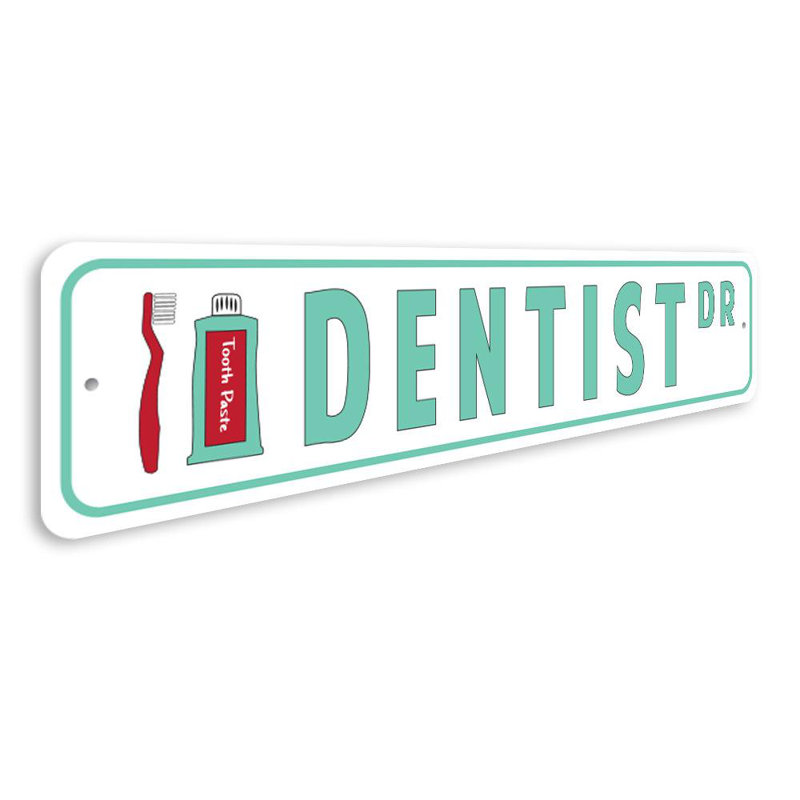 Plaque de dentiste en aluminium, H 6 po x l 24 po x P 0,06 po