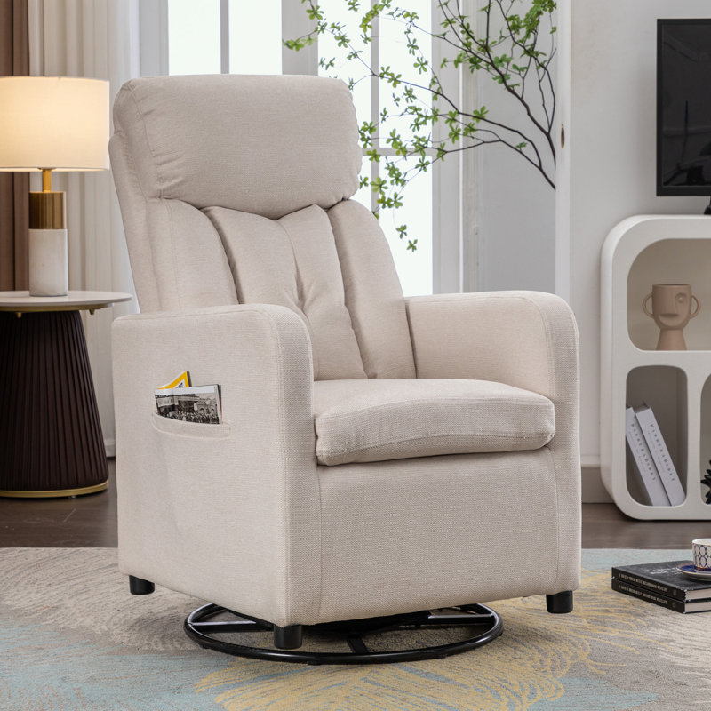 Fauteuil inclinable Markele, Mélange de lin beige