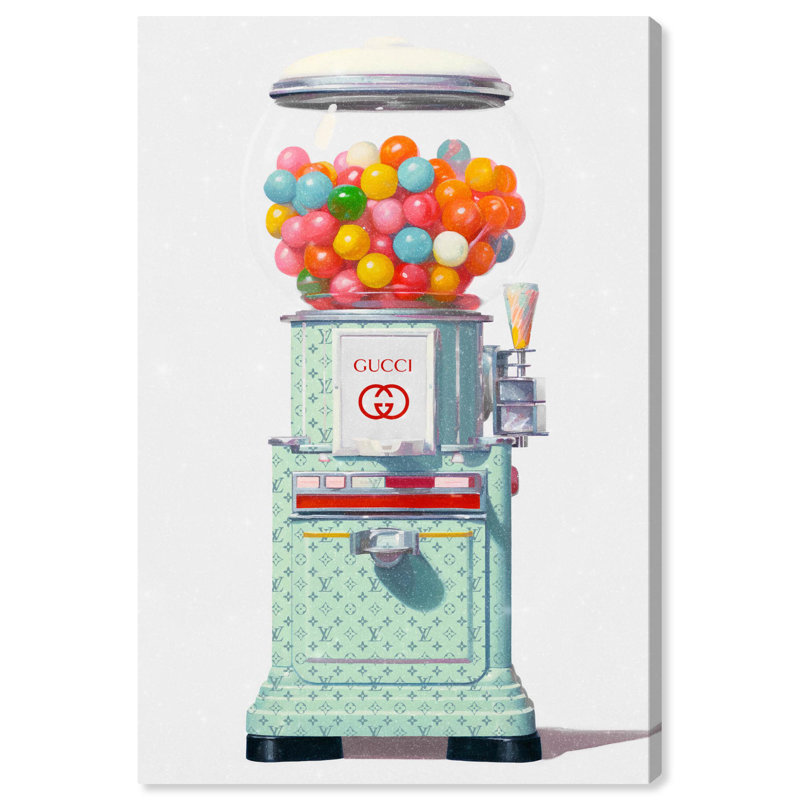 Colourful Glam Candy Machine Canvas Coquette Trendy Art by Art Remedy, Wrapped Canvas, 45" H x 30" W