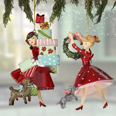 Ensemble de 6 décorations pour dames 6,5-7 "