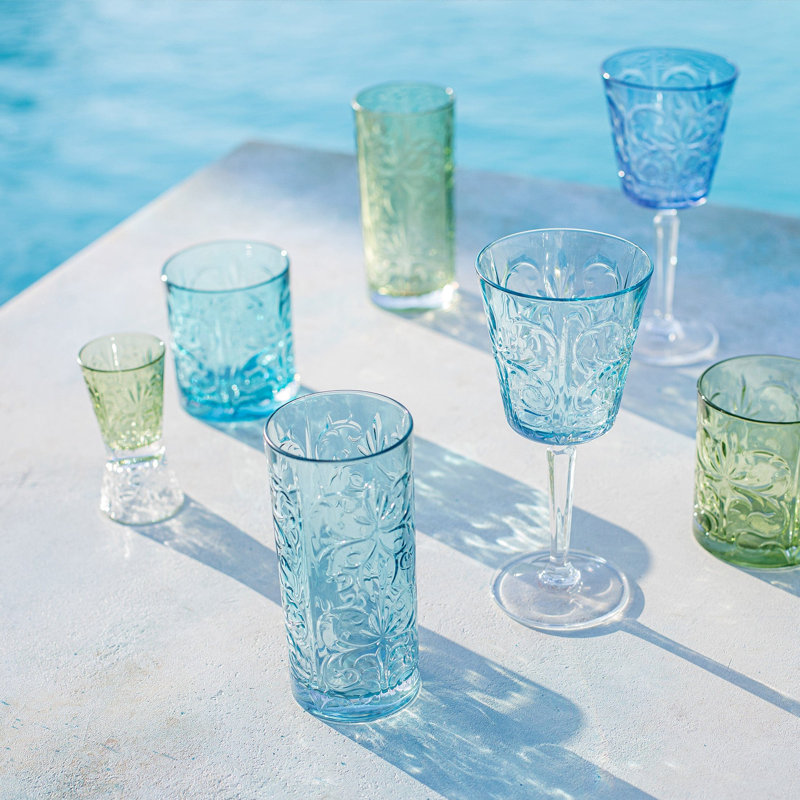 Barocco Handmade Shot Glass, Light Blue