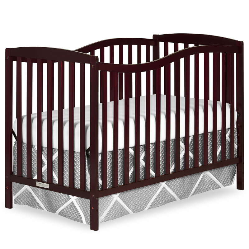Cherry Pinewood 5-in-1 Convertible Crib with Adjustable Mattress Heights