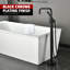 Robinet de baignoire autoportant fixé au sol avec douche à main et robinet de baignoire réglable - finition laiton, finition laiton-111329430