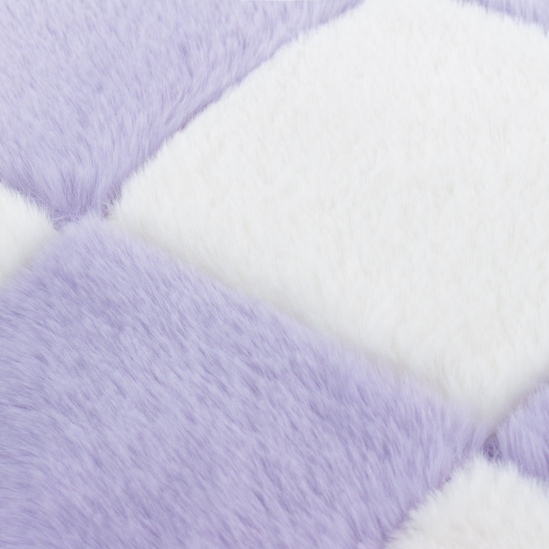 Cozee Check Square Cushion, Purple