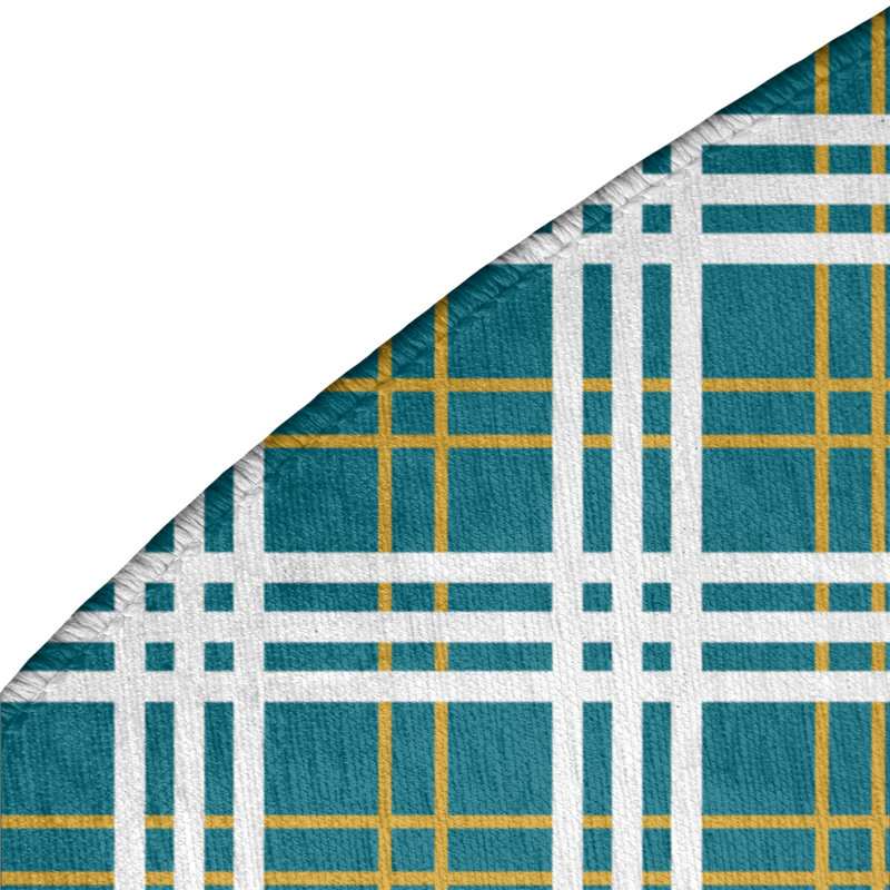 Plaid Indoor Rug, Round 5'