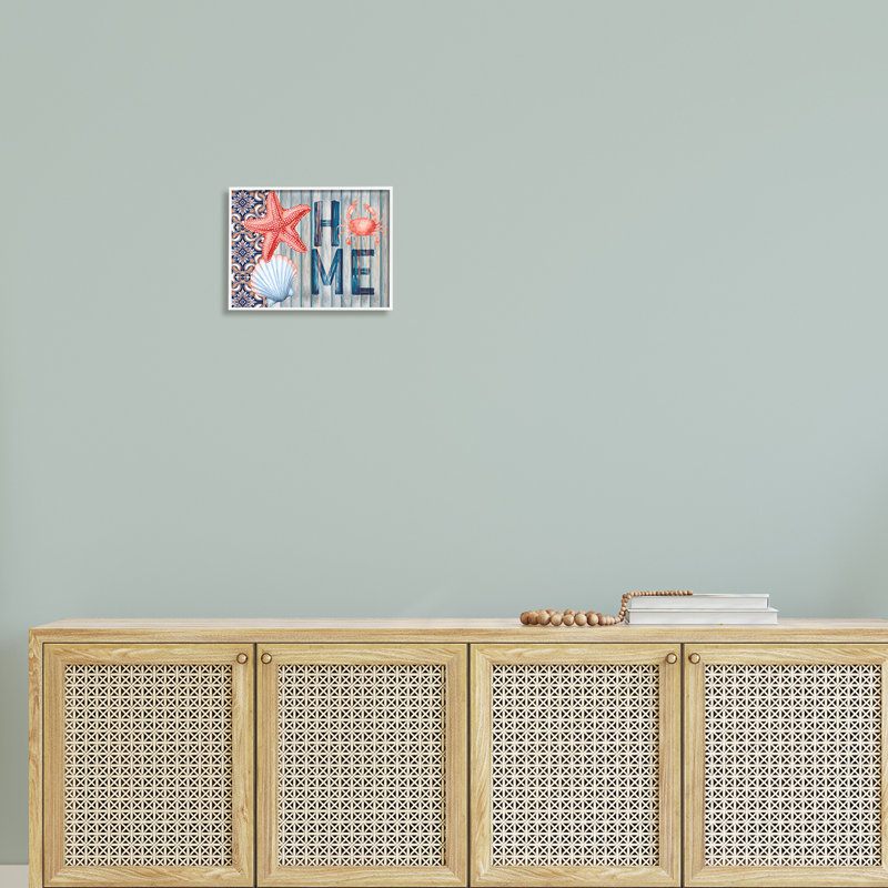 Art à giclée encadrée, par Naut Art, H 11 po x l 14 po x P 1,5 po, Giclée encadrée blanc bord de mer
