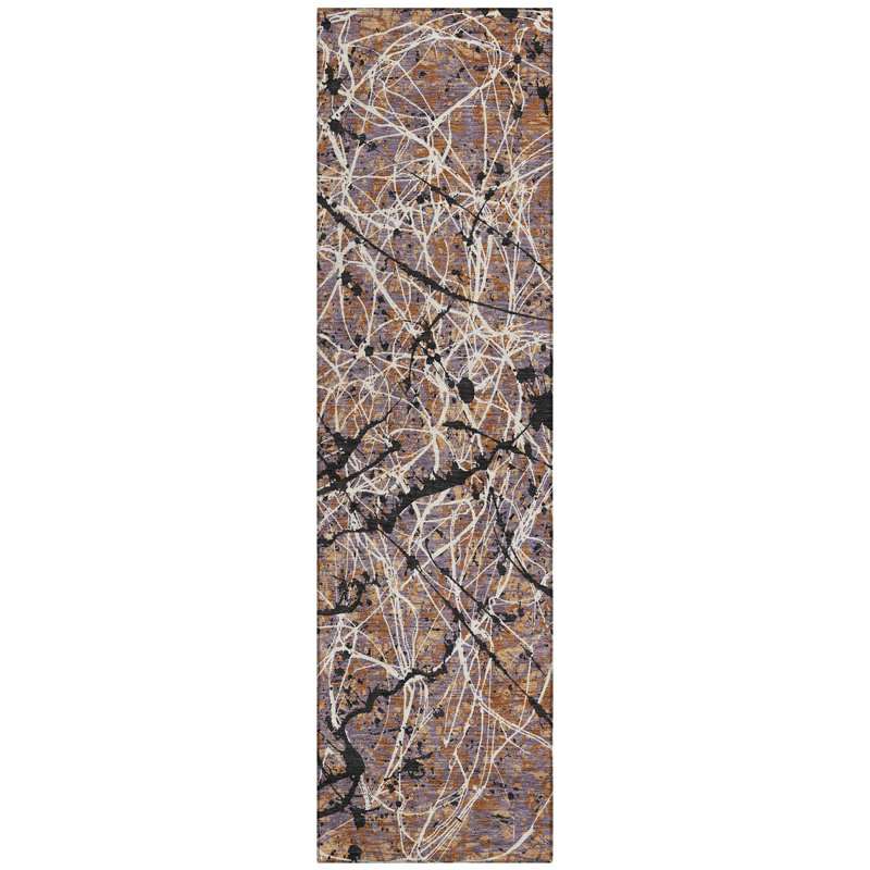 Machine Washable Indoor/Outdoor Jozwiak ACN2389 Abstract Rug, Runner 2'3" x 7'6"
