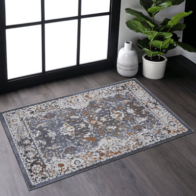 Tapis tissé 2X3 et bleu, sans perte de teinture, idéal pour le salon, la chambre à coucher, la salle à manger et les bureaux