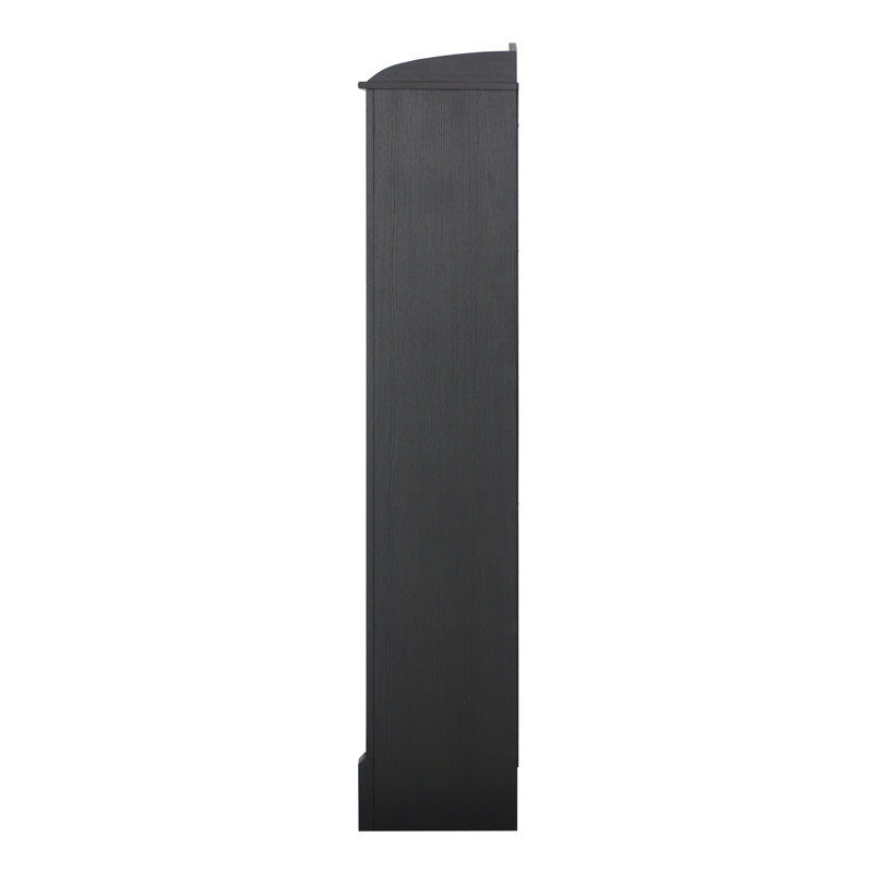 Espresso Adjustable 4-Shelf Wood Bookcase