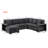 4 Pieces 108" Sleeper Sectional U Shaped Modular Sofa Bed With Storage Space-985757969