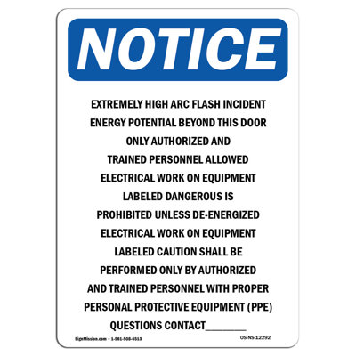 Enseigne d’incident Extremely High Arc Flash