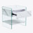 Bedside table with drawers.The board surface is MDF with white grain sticker,and both sides are tempered glass.The design is simple and elegant, with excellent storage functions.W1512P285061