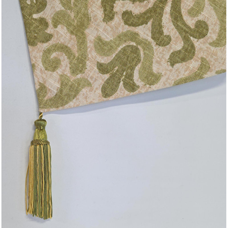 RLF Home Tracery Table Runner with lining/tassels