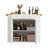 3 Pieces Kitchen Island Set with Storage Cabinet, Drawers, and 2 Stools-378934733-387945878