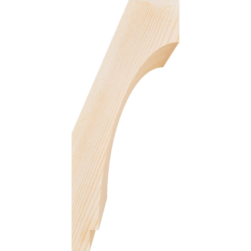 Attelle impériale du genou, Sapin de Douglas, Lisse, H 14 po x l 5,5 po x P 6 po