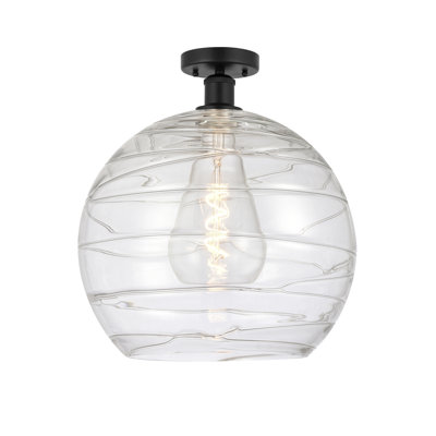 Plafonnier semi-encastré 1 lumière 13,75 po Cindi