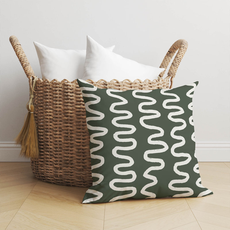 Coussin Wiggle, H 26 po x l 26 po, Chimichurri / vert