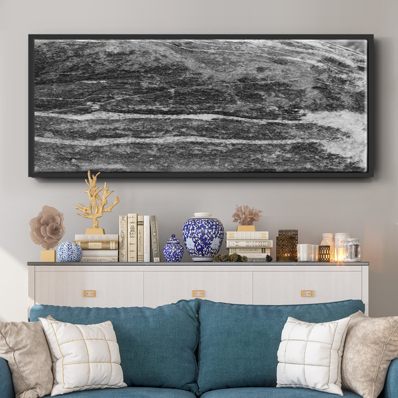 Found Textures X- Framed Canvas, 24" H x 60" W