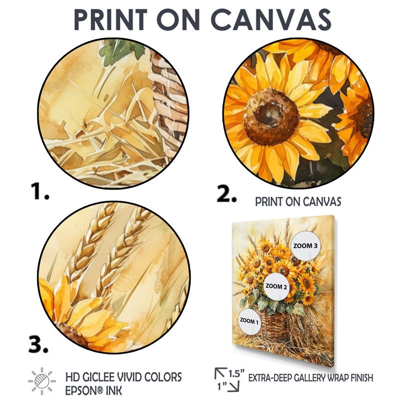Slyvia - Floral Canvas Art Print, 44" H x 34" W, Black, Framed Print without Mat