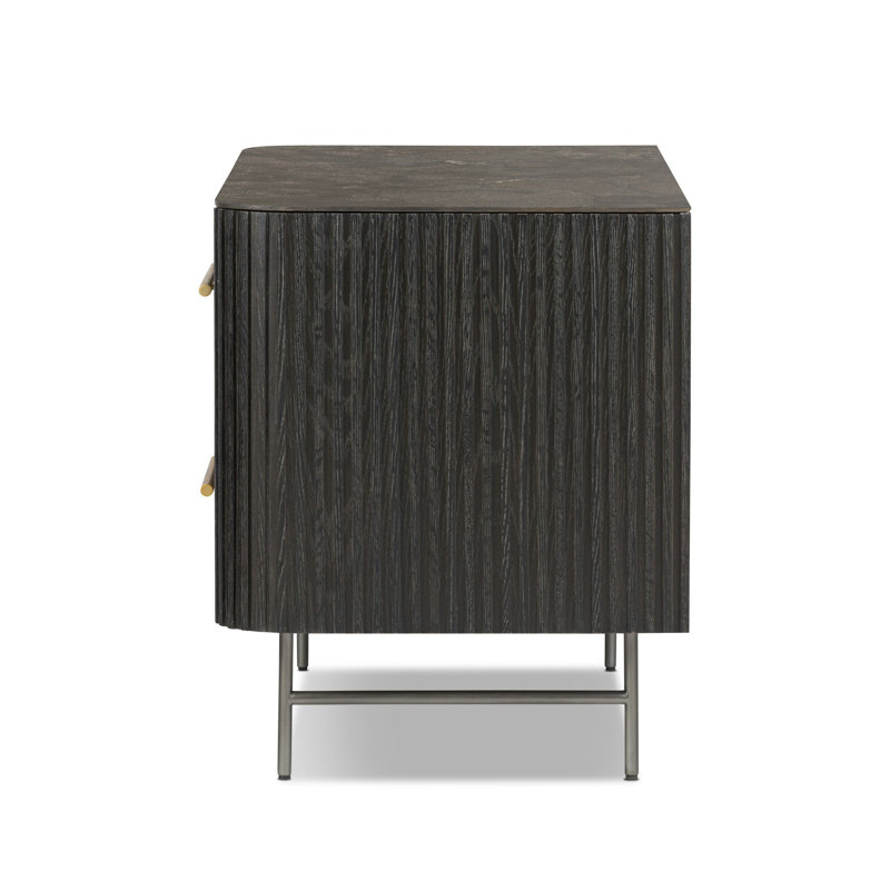 Fletcher 2 - Drawer Nightstand, Black
