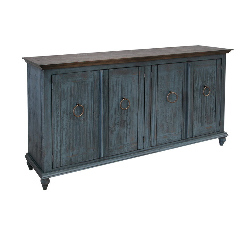 Elkins 73.5'' Solid Wood Sideboard, Dark Blue