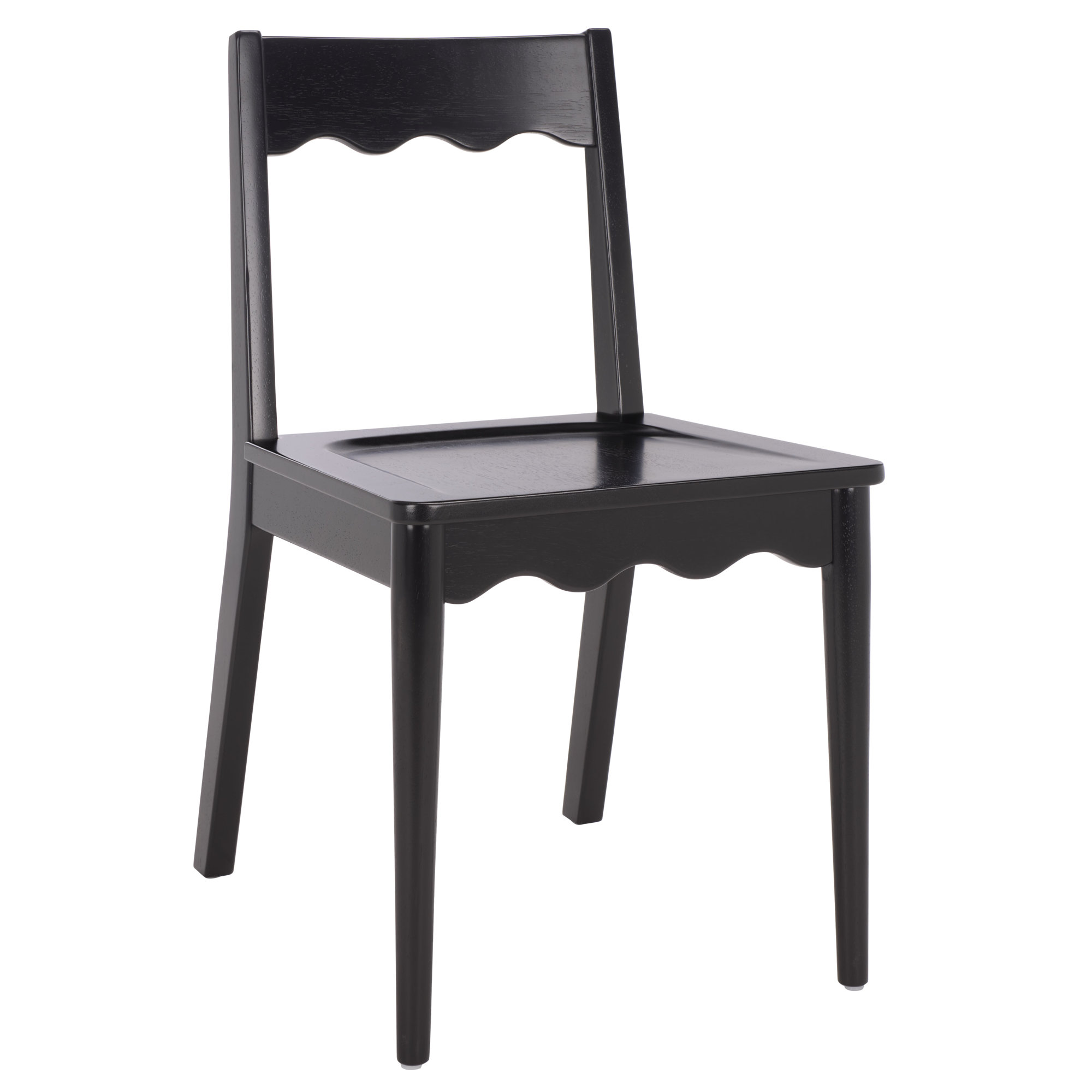 Rosetty Scallop Dining Chairs, Black