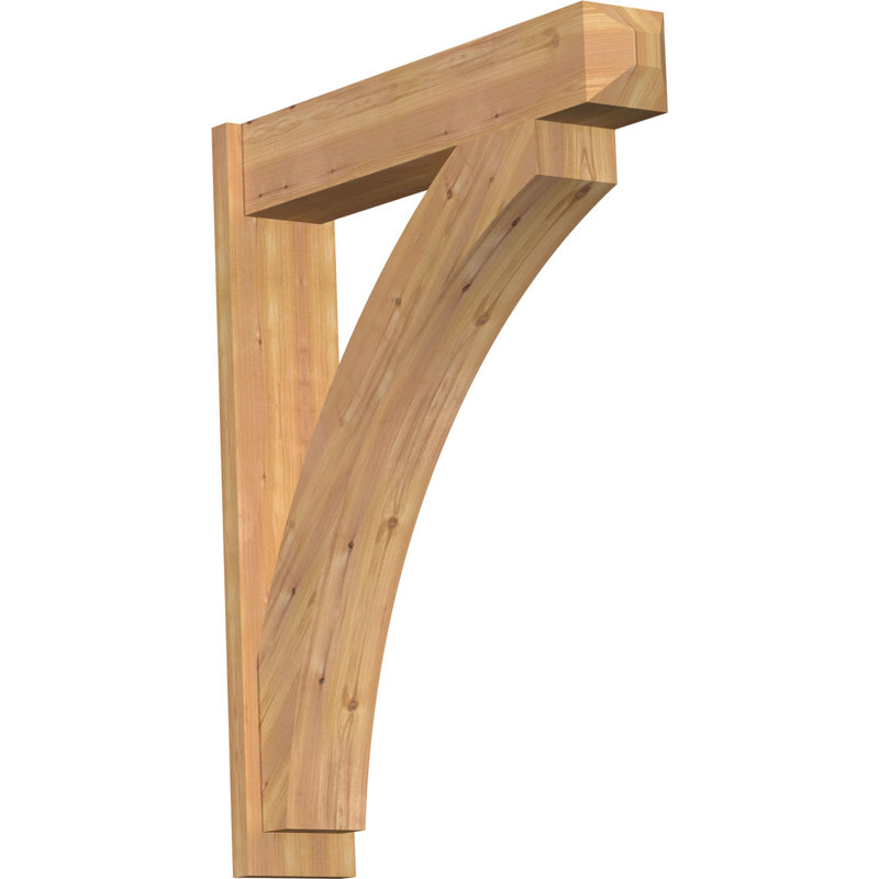 Persienne en bois rustique Thorton Craftsman, Cèdre rouge occidental l 7 1/2 po (lisse),  P 36 po x H 44 po 