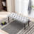 Gray, Upholstered Bench, Entryway, Dining Room, Velvet Cushion, Sponge Filling, Rubber Wooden Legs, Easy Assembly, 330 Lbs Capacity Bedroom, Protects Floors, 16.81" Width-2090385938
