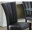Ensemble de chaises rembourrées en similicuir à dossier large de 2 pièces