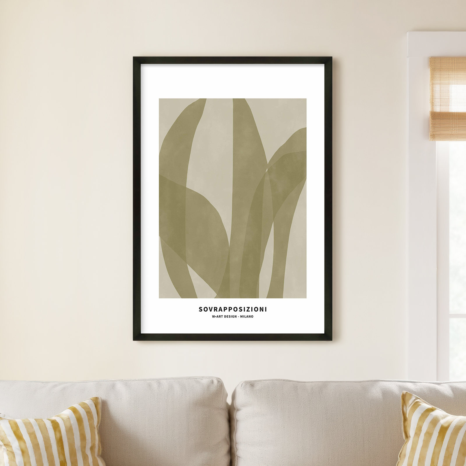 Zabini "Marine Flora 3" Print, Black, 50" H x 35" W x 1.25" D