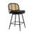 Upholstered Swivel Counter Stool With Rattan Backrest-106484830-106484829