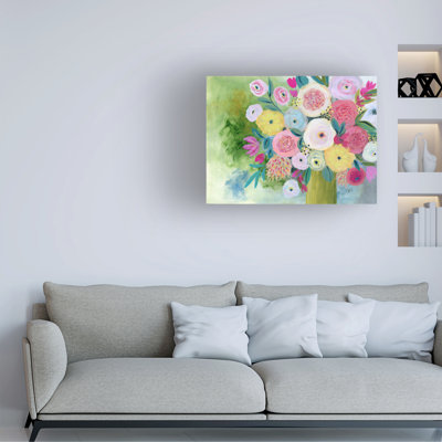 Wrapped Canvas Wall Art - Suzanne Allard 'Tender is the Morning Horizontal' Wall Art for Living Room, Bedroom, or Office Décor  - 18x24