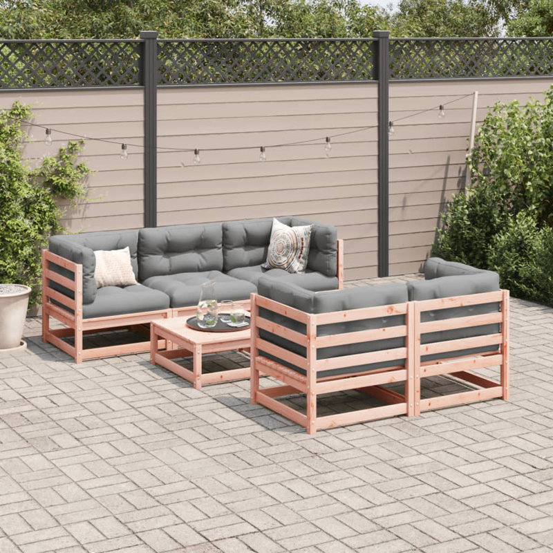 Porphyrion 70cm Wide Rectangle Patio Sofa, Grey, Brown