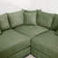Coussin modulaire surdimensionné surdimensionné en nuage, accoudoirs extra larges en velours côtelé Coussins décoratifs Conception ergonomique Coussin à haute résilience Assemblage facile, pour le salon