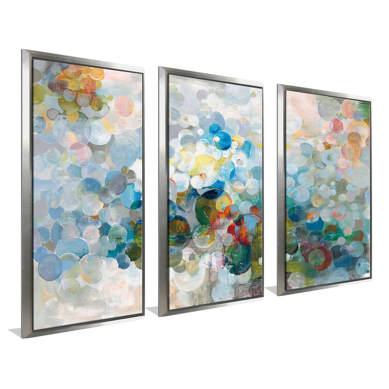 " In The Loop " by Danhui Nai 3 - Pieces Painting Print, 52.5" W x 33.5" H