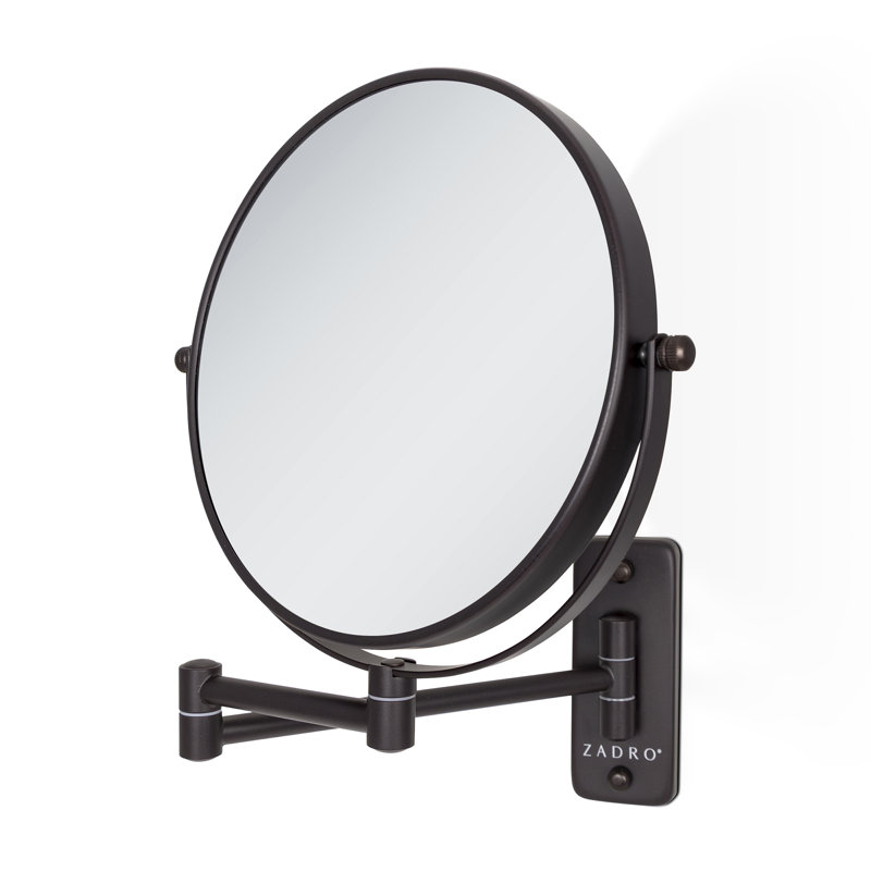 Miroir de maquillage mural avec grossissement 5 fois par 1 fois, Bronze