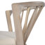Ensemble de 2 chaises de salle à manger d'extérieur en bois d'acacia massif avec coussins lavables à la crème - Chaises de patio à dossier fuselé classique Windsor - Finition blanc clair