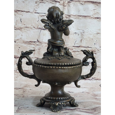 Figurine Lamia Bronze Cherub Cherubim Urne