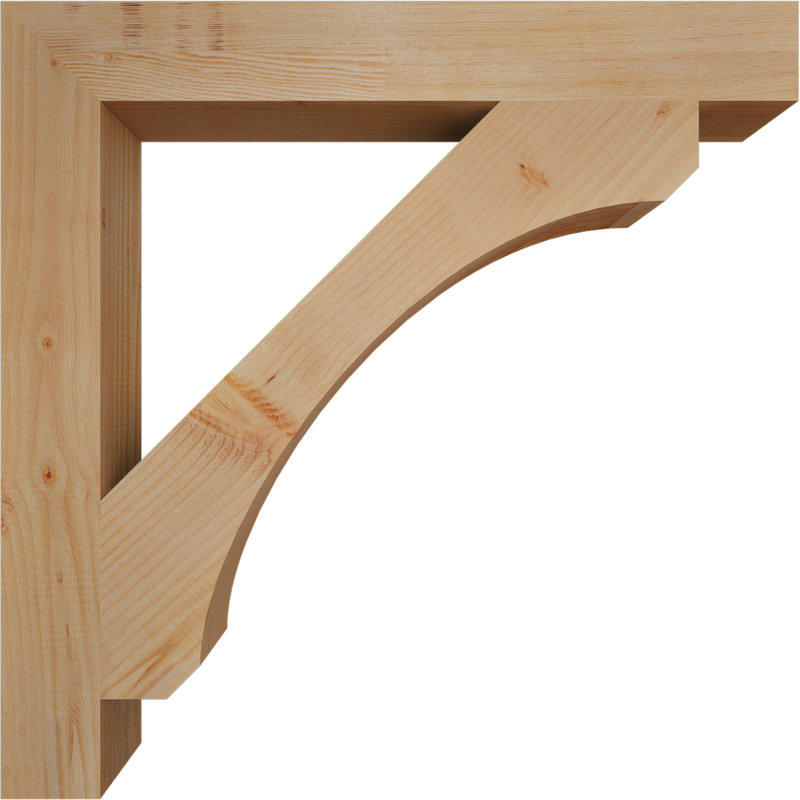 3 1/2"W x 32"D x 32"H Legacy Block Smooth Bracket, Douglas Fir, Douglas Fir, Smooth, 32" H x 3.5" W x 32" D