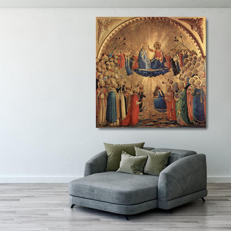 Le couronnement de la Vierge, H 28 po x l 28 po