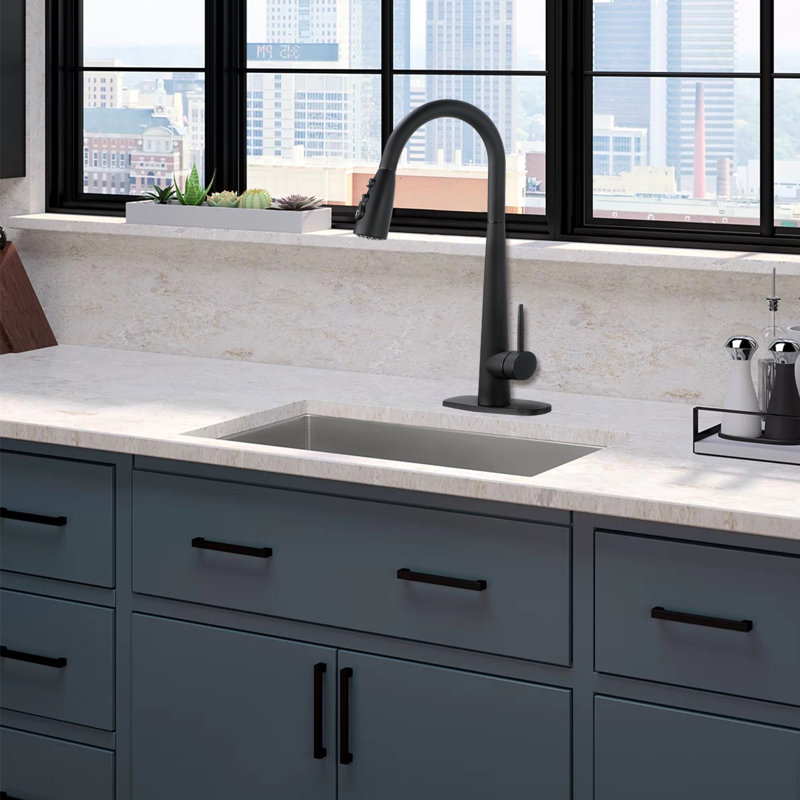 NOVEL Pull Down Kitchen Faucet, Matt Black