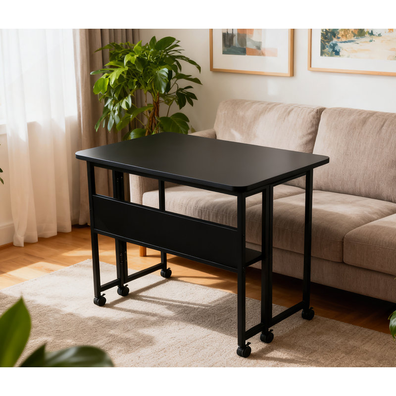 Petit bureau pliable pliable pour les petits espaces, bureau d'écriture 31,5 pouces pour bureau, bureau à la maison pliable pour chambre 80 * 58, noir