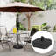 Parasols et accessoires avec Hdpe noir, jumelant 7 po avec espace extérieur et sable