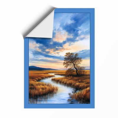 Solitary Tree At Dusk Scandinavian - Print