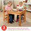 Ensemble de table et 2 chaises en bois massif - Fini clair