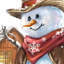 Crochet de porte Cowboy Snowman