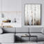 Bouleaux blancs abstraits - Toile encadrée moderne